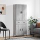 vidaXL vidaXL Witrynka szary dąb sonoma 69,5x34x180cm materiał drewnopochodny 1