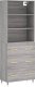 vidaXL vidaXL Witrynka szary dąb sonoma 69,5x34x180cm materiał drewnopochodny 2