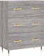 vidaXL vidaXL Witrynka szary dąb sonoma 69,5x34x180cm materiał drewnopochodny 7