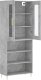 vidaXL vidaXL Witrynka, szarość betonu 69,5x34x180 cm materiał drewnopochodny 4