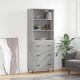 vidaXL vidaXL Witrynka, szarość betonu 69,5x34x180 cm materiał drewnopochodny 1