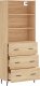 vidaXL vidaXL Witrynka, dąb sonoma, 69,5x34x180 cm, materiał drewnopochodny 4