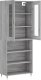 vidaXL vidaXL Witrynka szary dąb sonoma 69,5x34x180cm materiał drewnopochodny 4