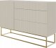 Selsey Komoda jednodrzwiowa Veldio z szufladami 140 cm Szary beż 1