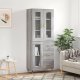 vidaXL vidaXL Witrynka szary dąb sonoma 69,5x34x180cm materiał drewnopochodny 1