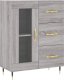 vidaXL vidaXL Witrynka szary dąb sonoma 69,5x34x180cm materiał drewnopochodny 7