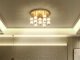 Lampa sufitowa Beliani Lampa sufitowa LED metalowa złota YOWAKA 2