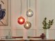 Lampa wisząca Beliani Lampa wisząca szklana 3-punktowa wielokolorowa KANGAROO 15