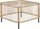 Beliani Stół ogrodowy 67 x 67 Rattan Naturalny CESENATICO 1