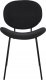 Beliani Boucle Krzesło do jadalni Zestaw 2 Czarny LUANA 5
