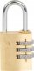 Dedra Kłódka mosiężna z zamkiem szyfrowym 25mm 1
