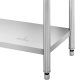 Royal Catering Stół blat roboczy stalowy nierdzewny przyścienny z rantem i półką 150x60cm Stół blat roboczy stalowy nierdzewny przyścienny z rantem i półką 150x60cm 2