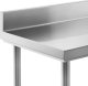Royal Catering Stół blat roboczy stalowy nierdzewny przyścienny z rantem i półką 150x60cm Stół blat roboczy stalowy nierdzewny przyścienny z rantem i półką 150x60cm 3