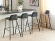 Beliani Zestaw 4 krzeseł barowych czarny MORA 2