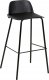 Beliani Zestaw 4 krzeseł barowych czarny MORA 4