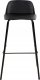 Beliani Zestaw 4 krzeseł barowych czarny MORA 5