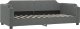 vidaXL vidaXL Sofa rozsuwana z szufladami, ciemnoszara, 80x200 cm, tkanina 4