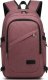 Plecak turystyczny Kono Plecak na Laptopa 15,6 USB Burgundy Compact 1