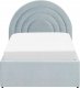 Beliani Łóżko z pojemnikiem welurowe 90 x 200 cm jasnoniebieskie ANET 7