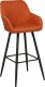 Beliani Zestaw 2 krzeseł barowych pomarańczowy DARIEN 4