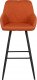 Beliani Zestaw 2 krzeseł barowych pomarańczowy DARIEN 5