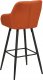 Beliani Zestaw 2 krzeseł barowych pomarańczowy DARIEN 6