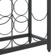 vidaXL vidaXL Stojak na 95 butelek, czarny, 54x18x200 cm, kute żelazo 6