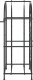 vidaXL vidaXL Stojak na 33 butelki, czarny, 45x36x100 cm, kute żelazo 4