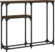 vidaXL Stolik konsolowy, brązowy dąb, 90x22,5x75 cm 2