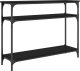 vidaXL Stolik konsolowy, czarny, 100x29x75 cm 2
