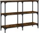 vidaXL Stolik konsolowy, przydymiony dąb, 100x29x75 cm 2