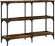 vidaXL Stolik konsolowy, przydymiony dąb, 100x29x75 cm 6