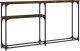 vidaXL vidaXL Stolik konsolowy, przydymiony dąb, 145x22,5x75 cm 2