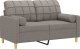 vidaXL 2-osobowa sofa z poduszkami, taupe, 120 cm, tkanina 3