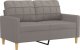 vidaXL 2-osobowa sofa z poduszkami, taupe, 120 cm, tkanina 4
