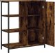 vidaXL vidaXL Szafka, przydymiony dąb, 70x30x80 cm, materiał drewnopochodny 5