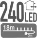 Lampki choinkowe Koopman Lampki choinkowe łańcuch świetlny 240 LED timer zimny biały 1
