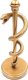 Giftdeco Laska Eskulapa -  symbol sztuki medycznej;  MC-9634G wys. 30cm 1