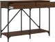 vidaXL vidaXL Stolik konsolowy, brązowy dąb, 100x39x78,5 cm 5