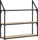 vidaXL vidaXL Regał ścienny z 3 półkami, dąb sonoma, 80x21x78,5 cm 2