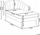 Beliani Szezlong boucle prawostronny kremowy ALLIER 9