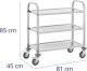 Royal Catering Wózek kelnerski cateringowy do serwowania 3 półki 69 x 34 cm do 81 kg Wózek kelnerski cateringowy do serwowania 3 półki 69 x 34 cm do 81 kg 5