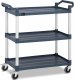 Royal Catering Wózek kelnerski serwisowy 3 półki plastikowe 84 x 49cm do 150kg Wózek kelnerski serwisowy 3 półki plastikowe 84 x 49cm do 150kg 1