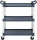 Royal Catering Wózek kelnerski serwisowy 3 półki plastikowe 84 x 49cm do 150kg Wózek kelnerski serwisowy 3 półki plastikowe 84 x 49cm do 150kg 2