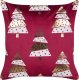 Beliani 2 welurowe poduszki dekoracyjne w choinki 45 x 45 cm czerwone GOLDSPRUCE 1