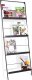 Trends4You Stojak na gazety metalowy czarny 150x56,5 cm 1