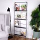 Trends4You Stojak na gazety metalowy czarny 150x56,5 cm 1
