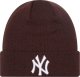New Era Czapka zimowa NEW ERA NYY League Knit Beanie brązowa 1