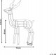 Beliani Dekoracja ogrodowa LED jeleń 117 cm srebrna LAUGAR 3