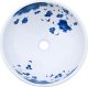 Umywalka vidaXL Umywalka nablatowa, biało-niebieska, okrągła, Φ41x14 cm 4